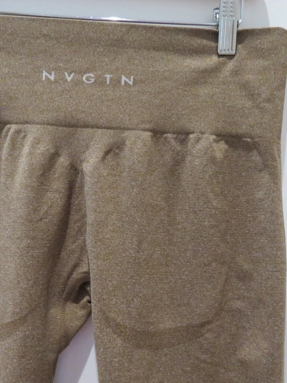 NVGTN Contour Seamless Leggings in Mocha Brown XL Athleisure Gym Workout Stretch - Picture 10 of 11